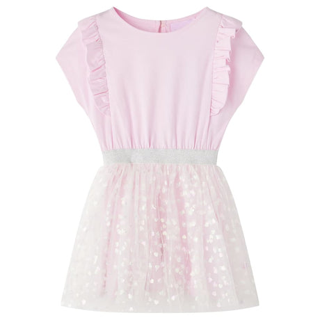 VidaXL Kinderkleid mit Rüschen 116 Hellrosa
