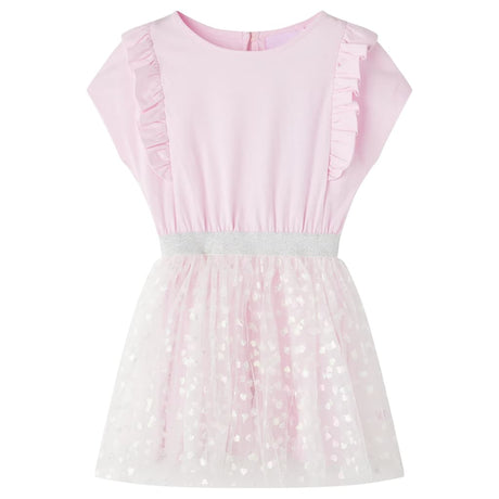 VidaXL Kinderkleid mit Rüschen 128 Hellrosa
