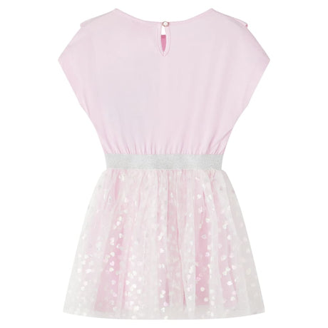 VidaXL Kinderkleid mit Rüschen 128 Hellrosa