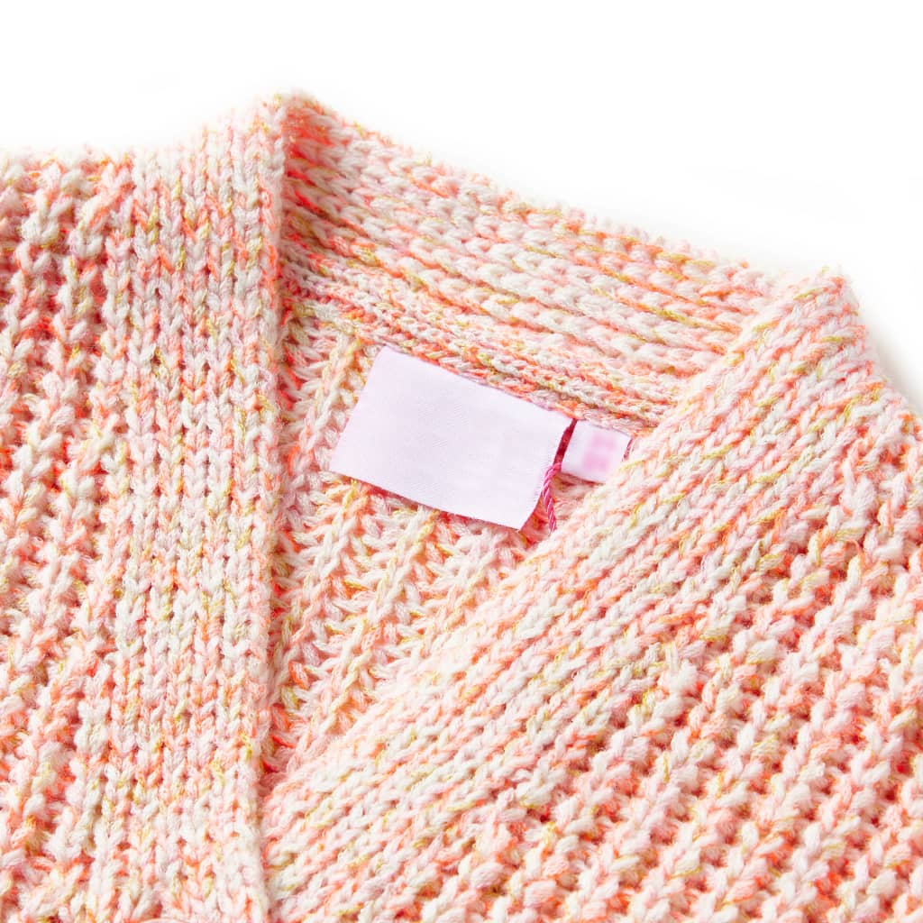 VidaXL Kinderstrickjacke gestrickt 128 rosa gemischt