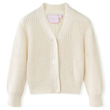 VidaXL Kinderstrickjacke gestrickt 92 Schneeweiß