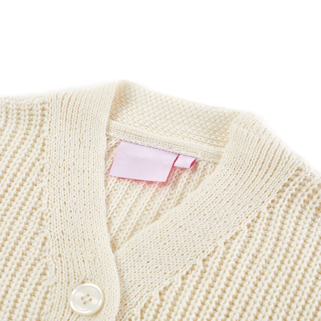 VidaXL Kinderstrickjacke gestrickt 92 Schneeweiß