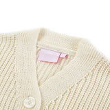 VidaXL Kinderstrickjacke gestrickt 92 Schneeweiß