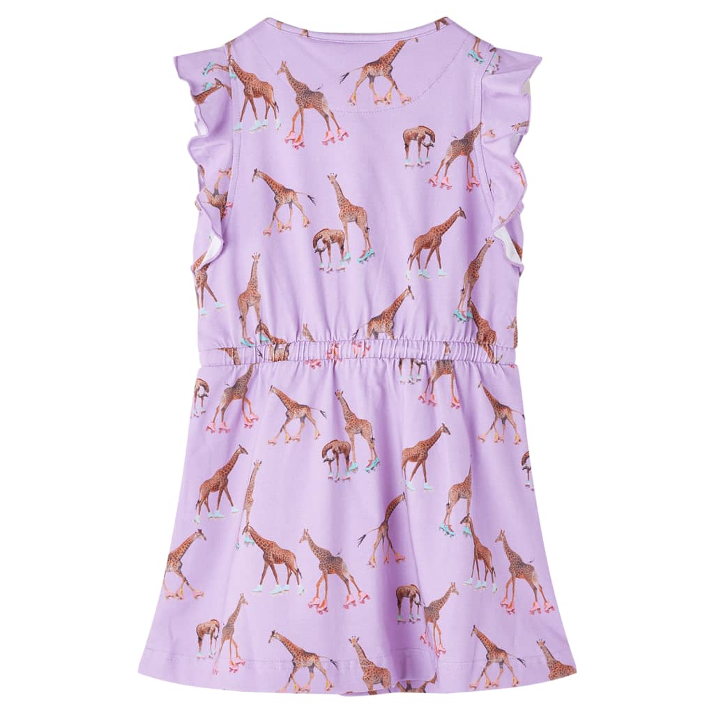 VidaXL Kinderkleid mit Rüschenärmeln und Kordelzug 104 Flieder