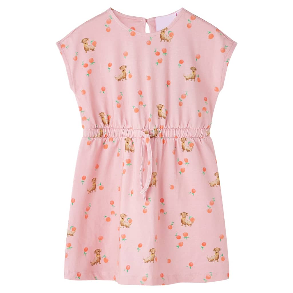 VidaXL Kinderkleid mit Kordelzug 140 Hellorange