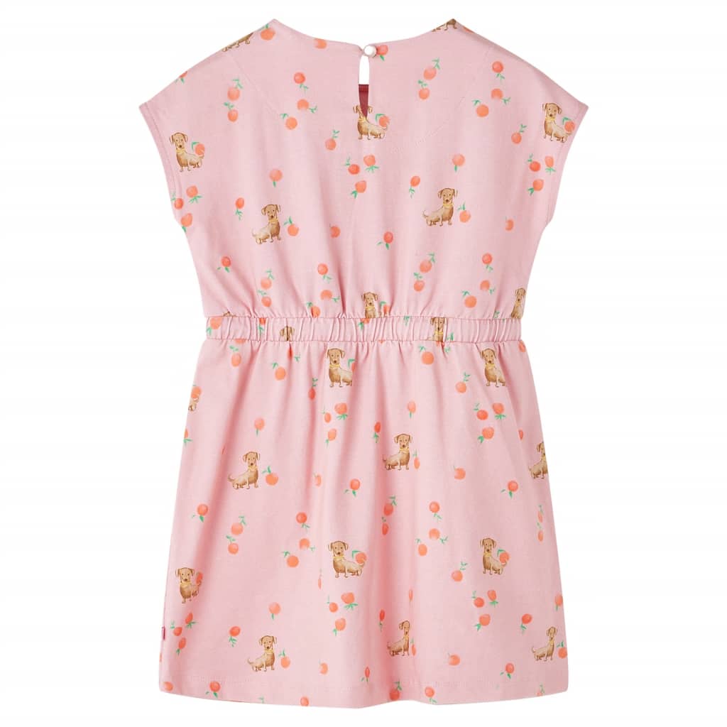 VidaXL Kinderkleid mit Kordelzug 140 Hellorange