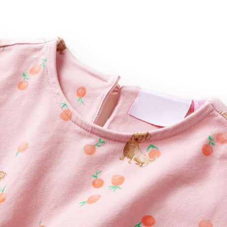 VidaXL Kinderkleid mit Kordelzug 140 Hellorange
