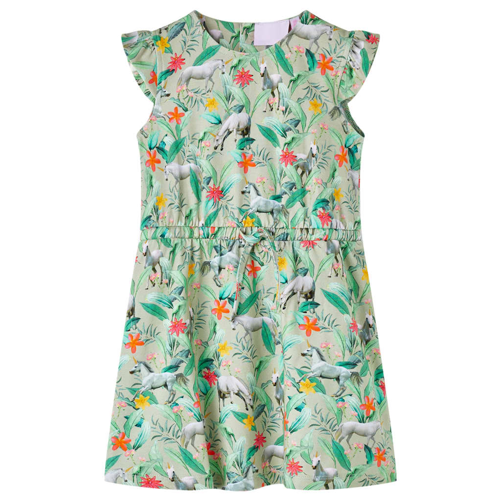 VidaXL Kinderkleid 116 helles Khaki