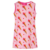 VidaXL Kinderkleid 128 leuchtendes Rosa