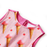 VidaXL Kinderkleid 128 leuchtendes Rosa