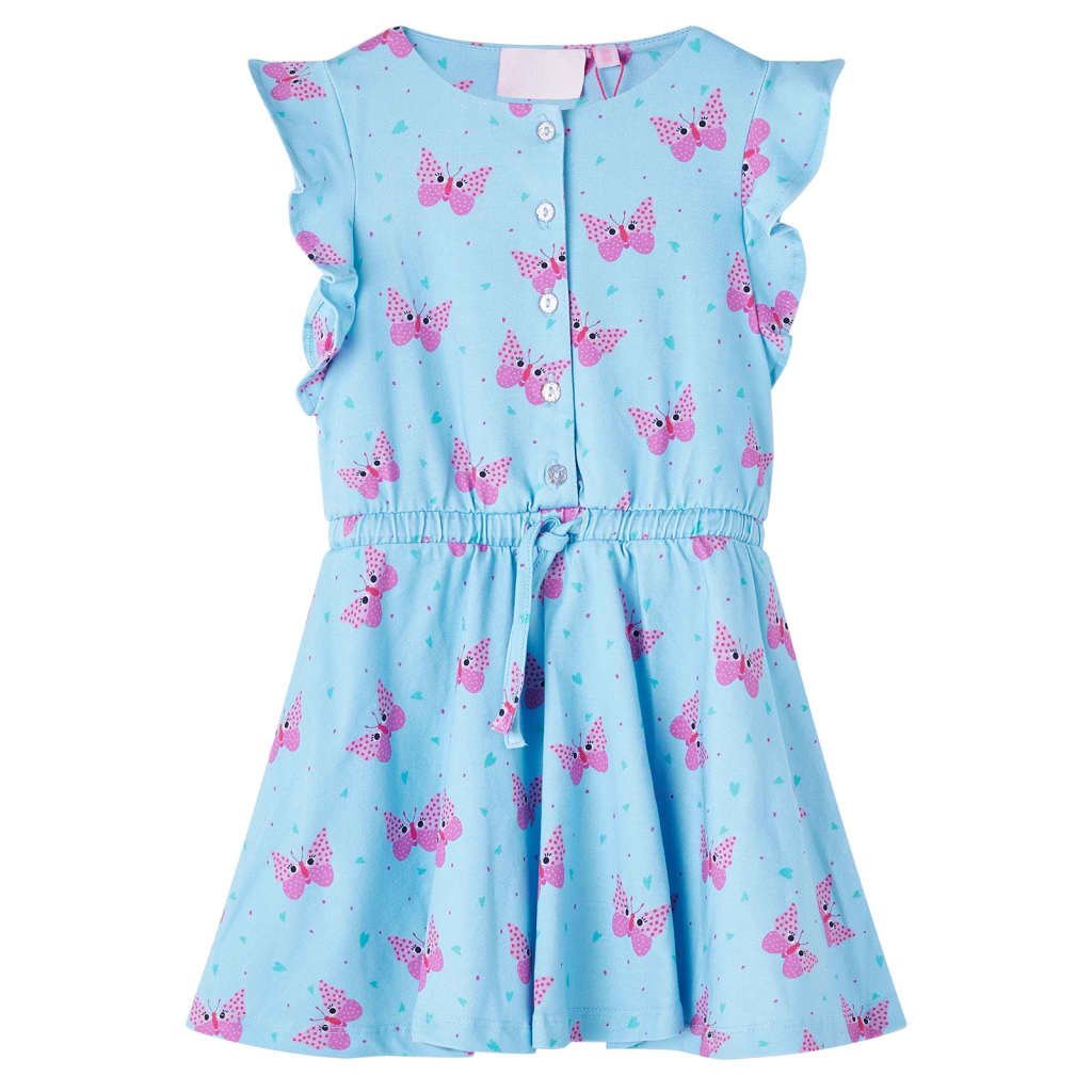 VidaXL Kinderkleid mit Knöpfen ohne Ärmel 104 Blau