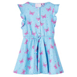 VidaXL Kinderkleid mit Knöpfen ohne Ärmel 104 Blau