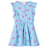 VidaXL Kinderkleid mit Knöpfen ohne Ärmel 116 Blau