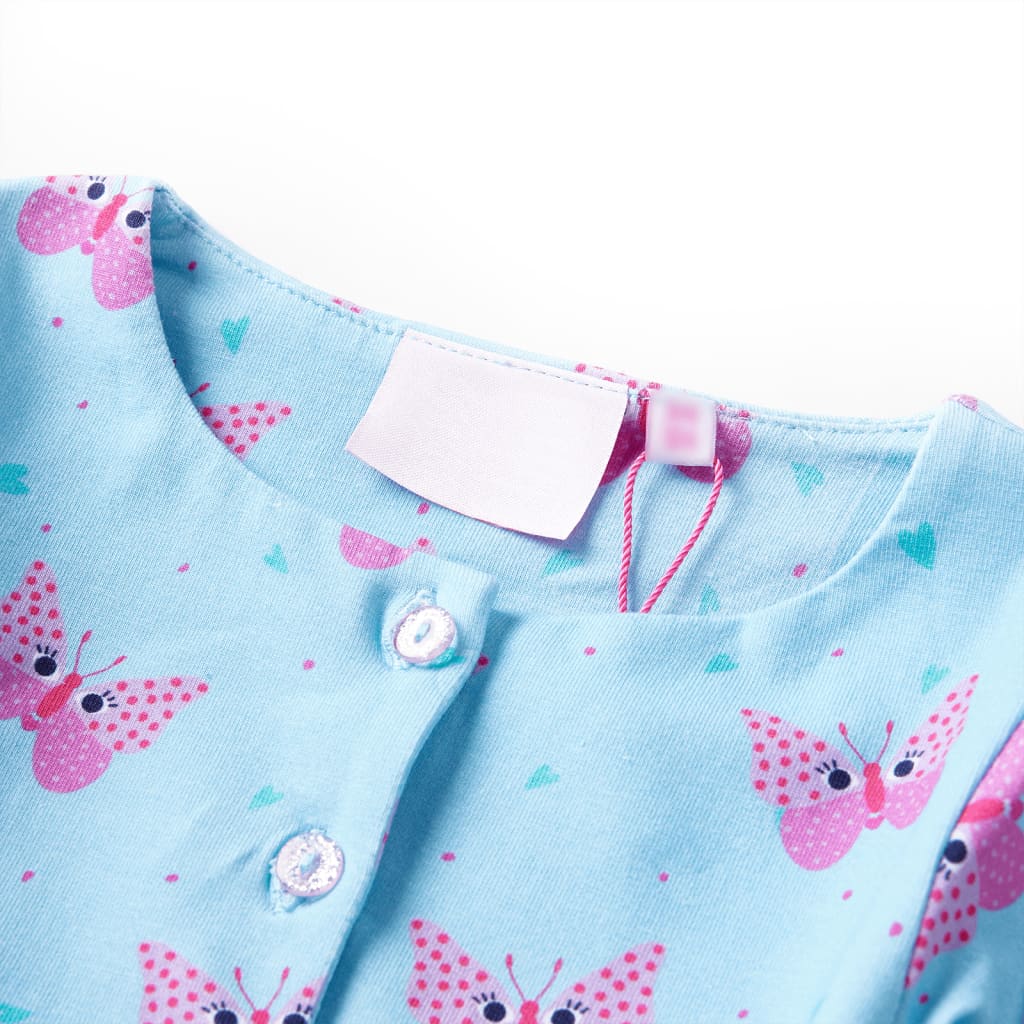 VidaXL Kinderkleid mit Knöpfen ohne Ärmel 116 Blau