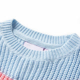 VidaXL Kinderpullover gestrickt 140 Blau