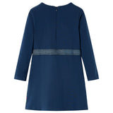 VidaXL Kinderkleid mit langen Ärmeln 104 Marineblau
