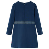 VidaXL Kinderkleid mit langen Ärmeln 116 Marineblau