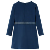 VidaXL Kinderkleid mit langen Ärmeln 140 Marineblau