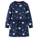 VidaXL Kinderkleid mit langen Ärmeln 116 Marineblau