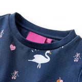 VidaXL Kinderkleid mit langen Ärmeln 128 Marineblau