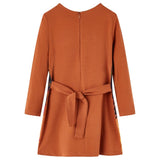 VidaXL Kinderkleid mit langen Ärmeln 116 cognacfarben