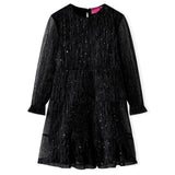 VidaXL Kinderkleid mit langen Ärmeln 104 Schwarz