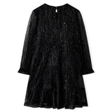 VidaXL Kinderkleid mit langen Ärmeln 116 Schwarz
