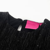 VidaXL Kinderkleid mit langen Ärmeln 128 Schwarz