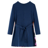 VidaXL Kinderkleid mit langen Ärmeln 116 Marineblau