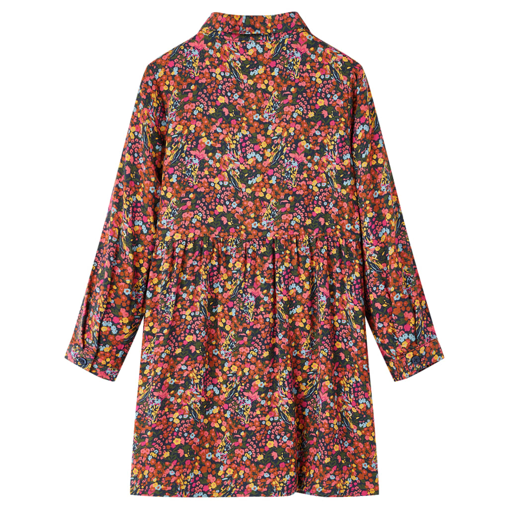 VidaXL Kinderkleid mit langen Ärmeln 116 Mehrfarbig