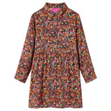 VidaXL Kinderkleid mit langen Ärmeln 128 Mehrfarbig