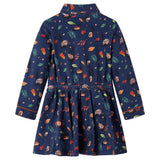 VidaXL Kinderkleid mit langen Ärmeln 104 Marineblau