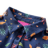 VidaXL Kinderkleid mit langen Ärmeln 140 Marineblau