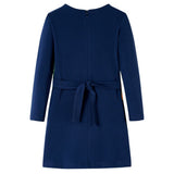 VidaXL Kinderkleid mit langen Ärmeln 104 Marineblau