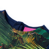 VidaXL Kinderkleid mit langen Ärmeln 128 Marineblau