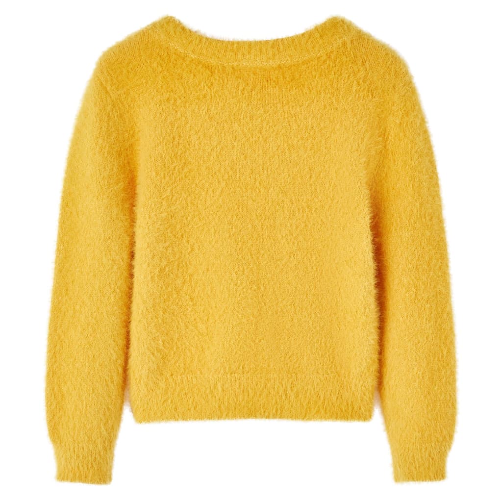 Vidaxl Children's sweater knitted 92 ocher -colored