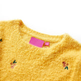 Vidaxl Children's sweater knitted 92 ocher -colored