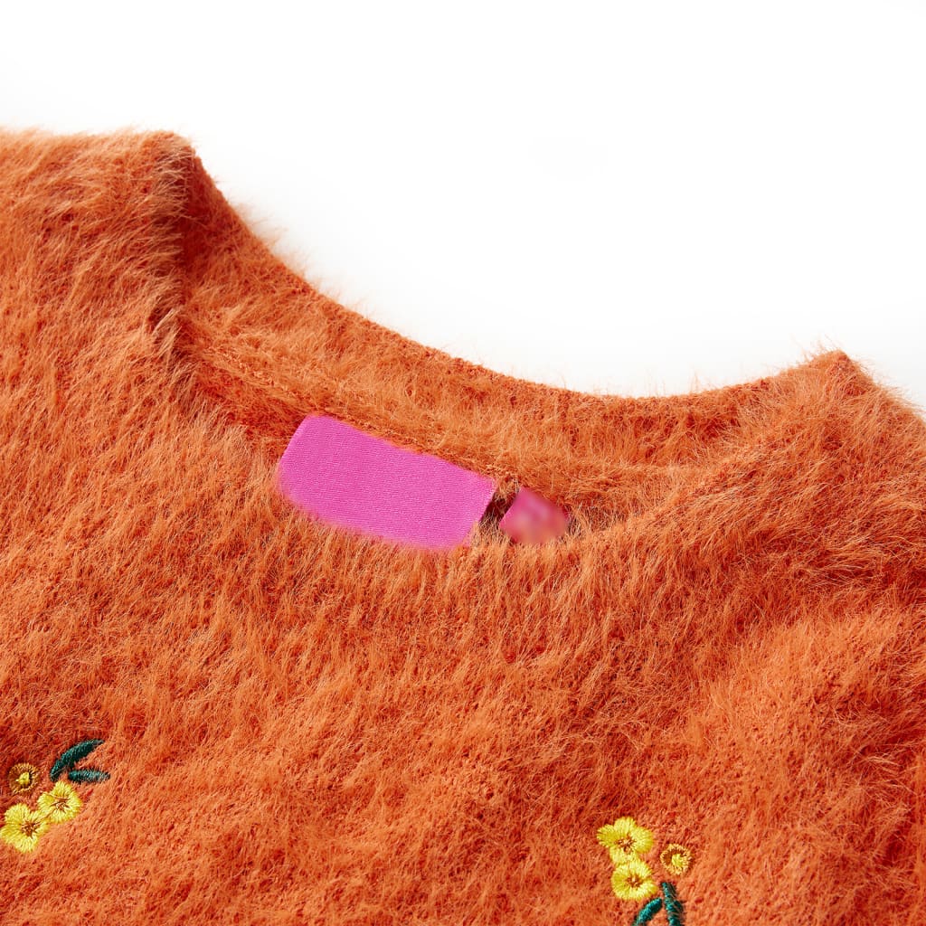 Vidaxl Children's sweater knitted 92 Oranjebruin