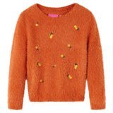 Vidaxl Kinderpullover gestrickt 104 orange-braun