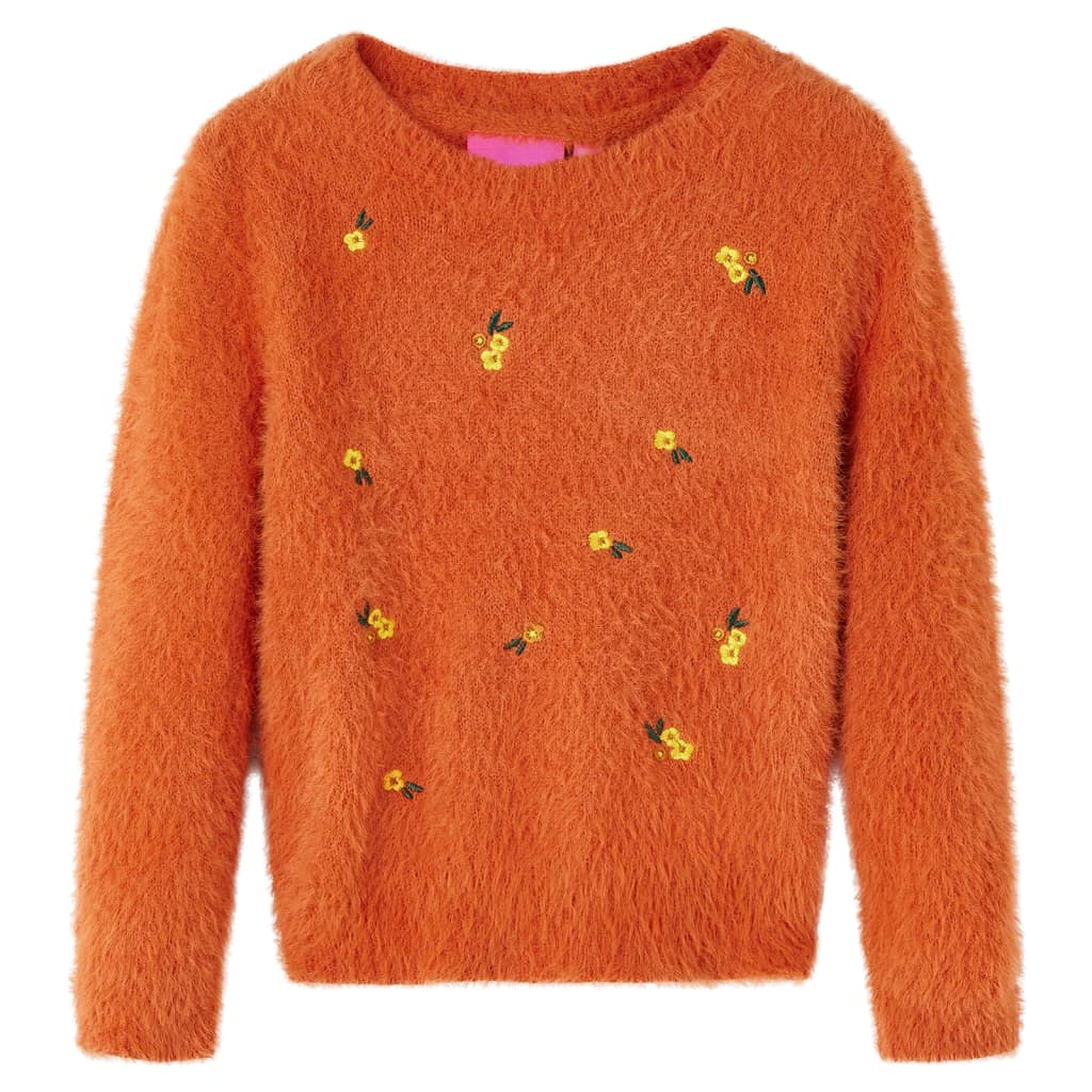 Vidaxl Children's sweater knitted 116 Oranjebruin