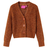 Vidaxl Kinteervest Knited 116 Cognac Colored