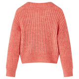 VidaXL Kinderstrickjacke gestrickt 104 mittelrosa
