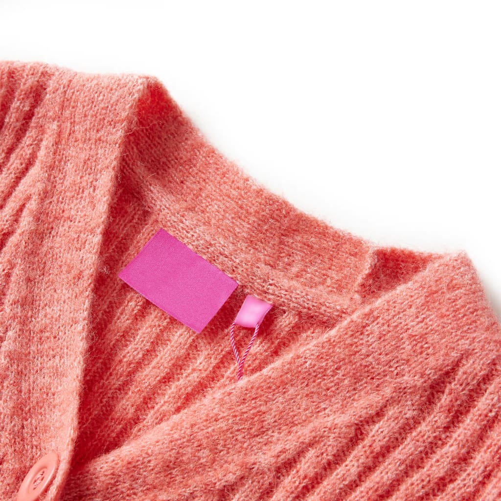 VidaXL Kinderstrickjacke gestrickt 104 mittelrosa