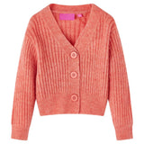 VidaXL Kinderstrickjacke gestrickt 128 mittelrosa