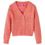 VidaXL Kinderstrickjacke 140 mittelrosa gestrickt