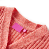 VidaXL Kinderstrickjacke 140 mittelrosa gestrickt