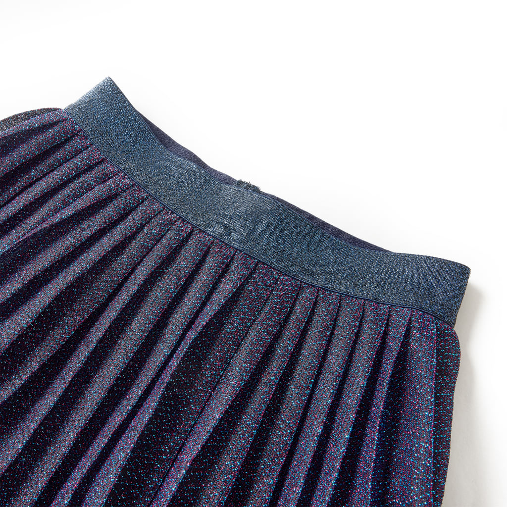 Vidaxl children's skirt with glitter 128 navy blue