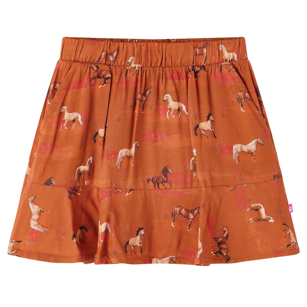 Vidaxl Children's Skirt 92 Cognac -farget