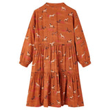 VidaXL Kinderkleid 116 cognacfarben