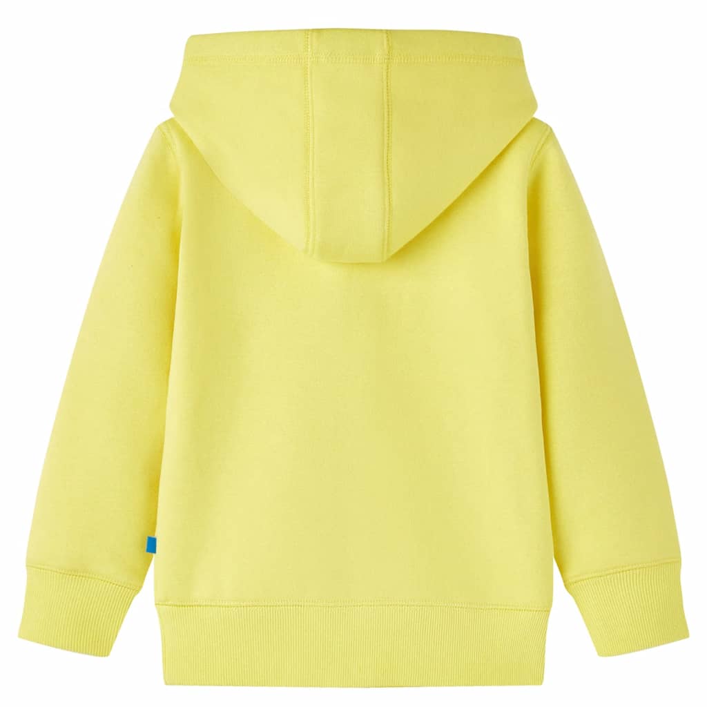 Vidaxl Children's Stupt With Hood and Zipper 128 Light Yellow